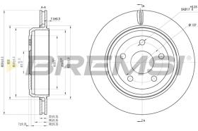 BREMS CD8095V - DISCHI FRENO - BRAKE DISCS