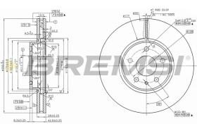 BREMS CD8337V - DISCHI FRENO - BRAKE DISCS