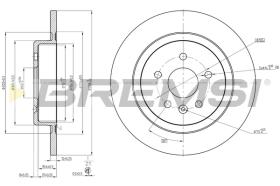 BREMS CD8425S - DISCHI FRENO - BRAKE DISCS