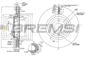 BREMS CD8431V - DISCHI FRENO - BRAKE DISCS