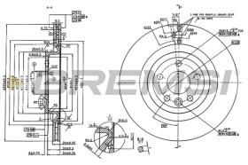 BREMS CD8432V - DISCHI FRENO - BRAKE DISCS