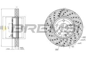 BREMS CD8464V - DISCHI FRENO - BRAKE DISCS