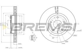 BREMS CD8465V - DISCHI FRENO - BRAKE DISCS