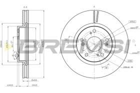 BREMS CD8473V - DISCHI FRENO - BRAKE DISCS