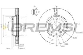 BREMS CD8532V - DISCHI FRENO - BRAKE DISCS