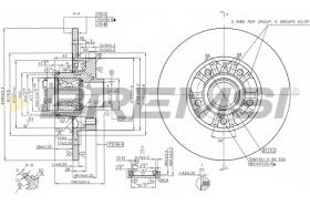 BREMS CD8602S - DISCHI FRENO - BRAKE DISCS