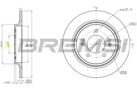 BREMS CD8604S - DISCHI FRENO - BRAKE DISCS