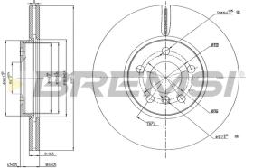 BREMS CD8637V - DISCHI FRENO - BRAKE DISCS