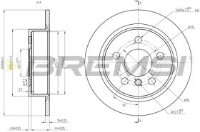 BREMS CD8656S - DISCHI FRENO - BRAKE DISCS