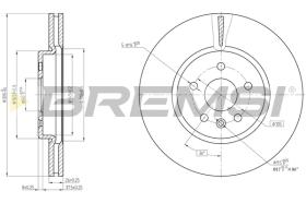 BREMS CD8684V - DISCHI FRENO - BRAKE DISCS