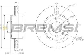 BREMS CD8688V - DISCHI FRENO - BRAKE DISCS