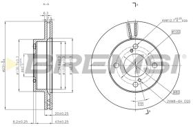 BREMS CD8689V - DISCHI FRENO - BRAKE DISCS