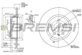 BREMS CD8691S - DISCHI FRENO - BRAKE DISCS