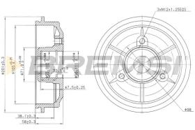 BREMS CR5024 - TAMBURI FRENO - BRAKE DRUMS