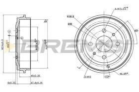 BREMS CR5043 - TAMBURI FRENO - BRAKE DRUMS