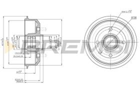 BREMS CR5054 - TAMBURI FRENO - BRAKE DRUMS