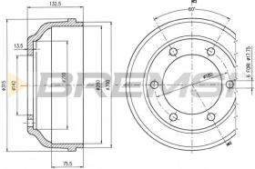 BREMS CR5063 - TAMBURI FRENO - BRAKE DRUMS