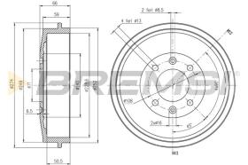 BREMS CR5146 - TAMBURI FRENO - BRAKE DRUMS