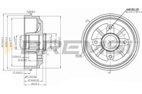 BREMS CR5153 - TAMBURI FRENO - BRAKE DRUMS