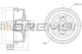 BREMS CR5168 - TAMBURI FRENO - BRAKE DRUMS