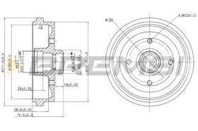 BREMS CR5226 - TAMBURI FRENO - BRAKE DRUMS