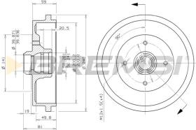 BREMS CR5244 - TAMBURI FRENO - BRAKE DRUMS