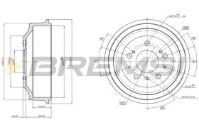 BREMS CR5255 - TAMBURI FRENO - BRAKE DRUMS