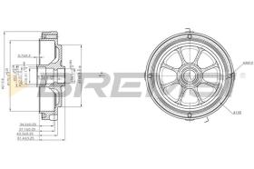 BREMS CR5256 - TAMBURI FRENO - BRAKE DRUMS