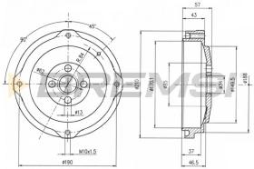 BREMS CR5257 - TAMBURI FRENO - BRAKE DRUMS