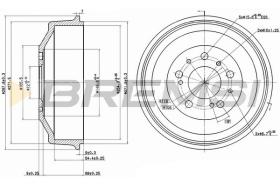 BREMS CR5261 - TAMBURI FRENO - BRAKE DRUMS