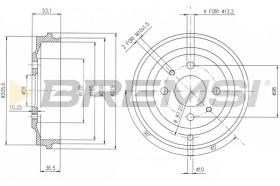 BREMS CR5268 - TAMBURI FRENO - BRAKE DRUMS