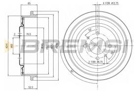 BREMS CR5392 - TAMBURI FRENO - BRAKE DRUMS