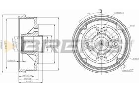 BREMS CR5395 - TAMBURI FRENO - BRAKE DRUMS