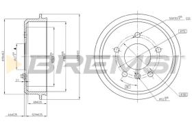 BREMS CR5433 - TAMBURI FRENO - BRAKE DRUMS