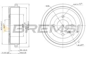 BREMS CR5441 - TAMBURI FRENO - BRAKE DRUMS