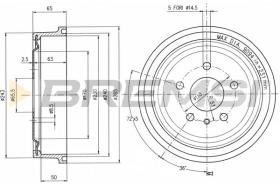 BREMS CR5561 - TAMBURI FRENO - BRAKE DRUMS