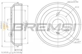 BREMS CR5598 - TAMBURI FRENO - BRAKE DRUMS