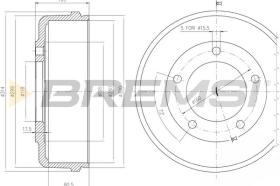 BREMS CR5646 - TAMBURI FRENO - BRAKE DRUMS