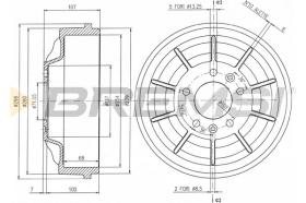 BREMS CR5729 - TAMBURI FRENO - BRAKE DRUMS