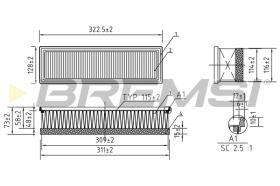 BREMS FA0113 - FILTRI ARIA - AIR FILTER