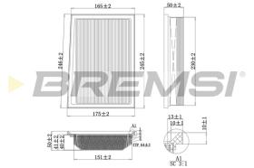 BREMS FA0117 - FILTRI ARIA - AIR FILTER