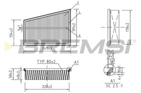 BREMS FA0122 - FILTRI ARIA - AIR FILTER