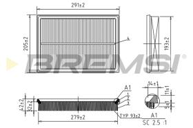 BREMS FA0125 - FILTRI ARIA - AIR FILTER