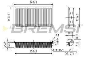 BREMS FA0127 - FILTRI ARIA - AIR FILTER