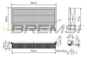 BREMS FA0203 - FILTRI ARIA - AIR FILTER