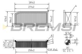 BREMS FA0208 - FILTRI ARIA - AIR FILTER