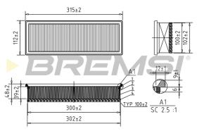 BREMS FA0210 - FILTRI ARIA - AIR FILTER