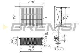 BREMS FA0212 - FILTRI ARIA - AIR FILTER