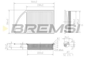 BREMS FA0216 - FILTRI ARIA - AIR FILTER