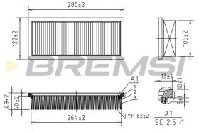 BREMS FA0219 - FILTRI ARIA - AIR FILTER